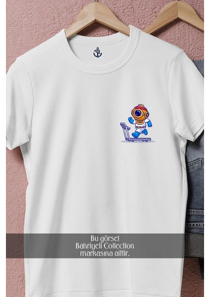 Oversize Koşu Bandında Koşan Mini Dalgıç Cep Tasarımlı Unisex T-Shirt fiyatları