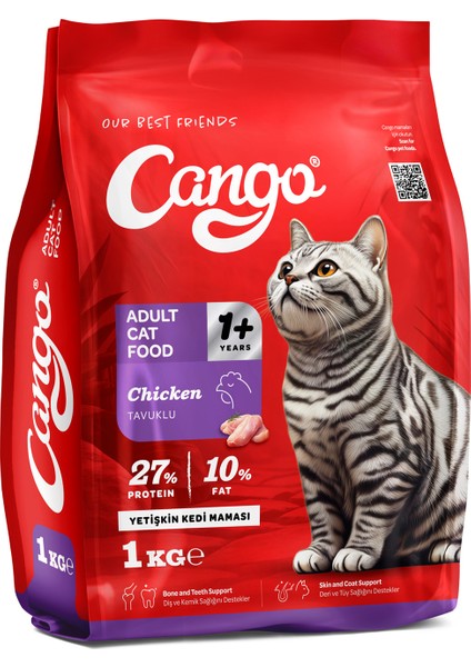 Yetişkin Kedi Maması Tavuk Etli 1 kg 5'li fiyatları