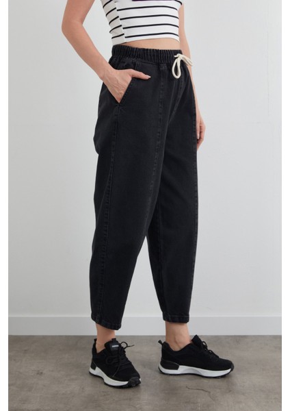 Beli Bağlamalı Slouchy Jean Pantolon modelleri