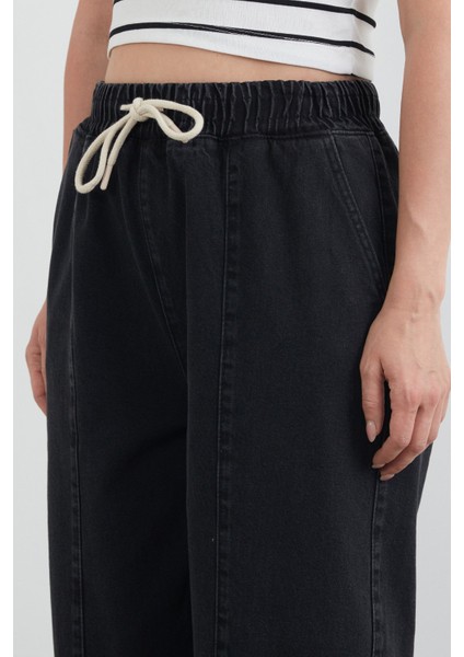 Beli Bağlamalı Slouchy Jean Pantolon indirimleri