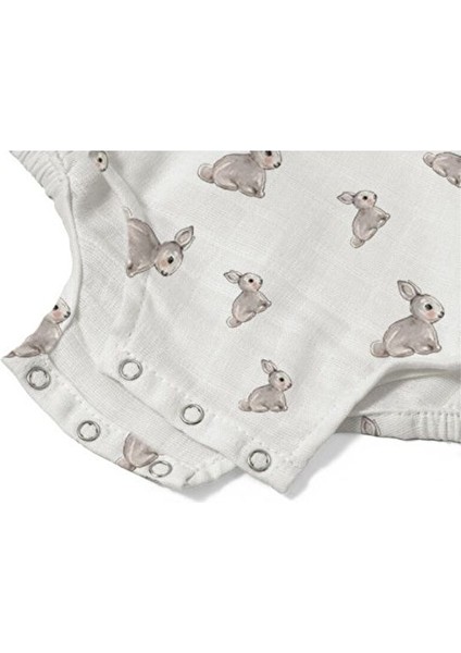 Müslin Kız Bebek Fırfırlı Kolsuz Tulum - Iconique Lapin