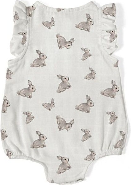 Müslin Kız Bebek Fırfırlı Kolsuz Tulum - Iconique Lapin