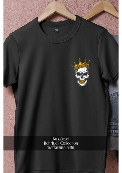 Oversize Kuru Kafa ve Taç Cep Tasarımlı Unisex T-Shirt fiyatları