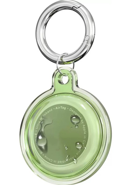 Airtag Şeffaf Su Geçirmez Koruyucu Kılıf Metal Anahtarlık Aparat ve Dayanıklı Silikon