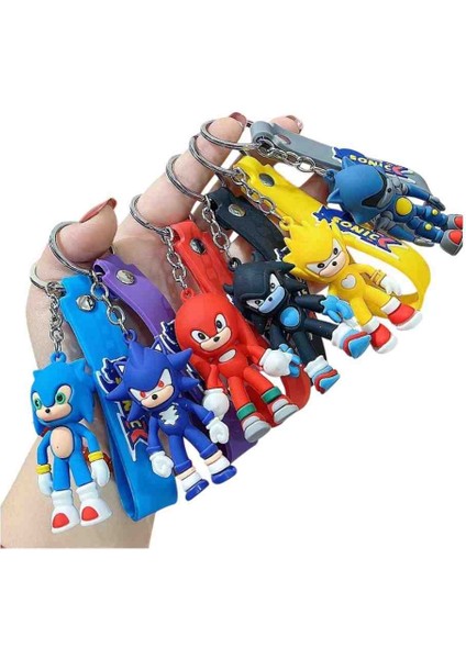Kirpi Sonic Anahtarlık 6'lı Set – Sevimli Oyun Karakteri Figürlü Çanta Aksesuarı, Hediyelik Koleksiyonluk Model Altılı Takım fırsatları
