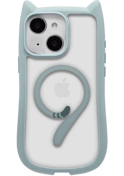 Apple iPhone 13 Uyumlu Kılıf Zebana Magicat Silikon Kılıf (Kablosuz Şaj Destekli) Açık Mavi fiyatları