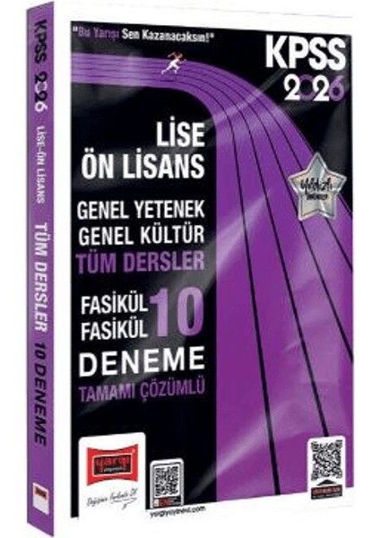 2026 Kpss Gk-Gy Lise Ön Lisans Tüm Dersler Fasikül Fasikül Tamamı Çözümlü 10 Deneme