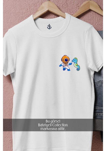 Oversize Denizatı ve Mini Dalgıç Cep Tasarımlı Unisex T-Shirt fiyatları