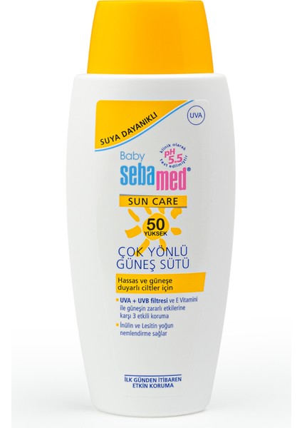 Baby SPF 50 UVA - UVB Filtresi ve E Vitamini Etkili Çok Yonlu Koruyucu Çocuk Güneş Sütü 100 ml fırsatları