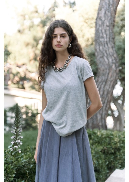 Suva Kısa Kol Gri T-Shirt