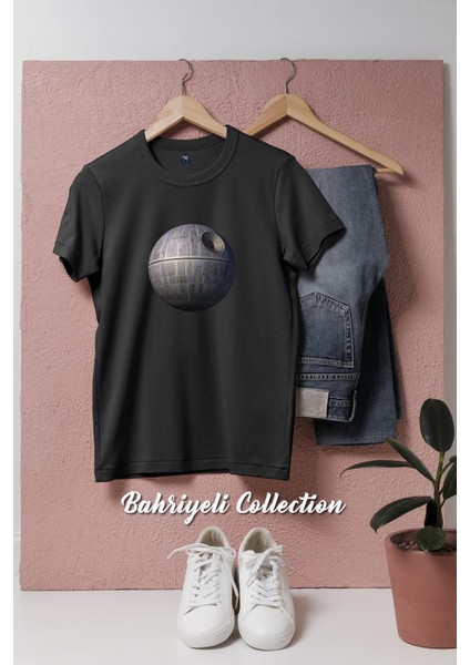 Oversize Star Wars Death Star Galacticos Tasarımlı Unisex T-Shirt