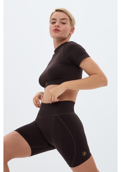 Aozora Sport Aktif Spor Mini Şort Kahve