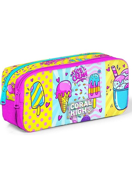 Mixed Dondurma Desenli Kız Çocuk Isı Yalıtımlı Beslenme Çantası ve Kalemlik Seti modelleri