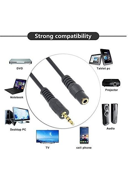 5 Metre 3.5mm Erkek Kadın Ses Kulaklık Uzatma Kablosu Telefon Tablet Ses Aux Adaptör 5mt Jak Kablosu Ses Uzatma Ara Kablo fırsatları