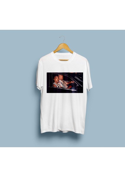 Oversize Tupac Araba Tasarım Unisex T-Shirt