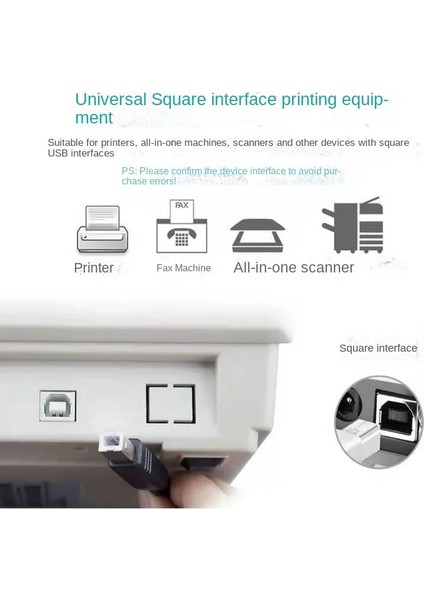 1.5 Metre 1.5mt Üniversal Yazıcı Kablosu Lazer Samsung Epson Hp Canon Brother Printer USB 2.0 Bağlantı Kablosu