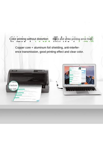 1.5 Metre 1.5mt Üniversal Yazıcı Kablosu Lazer Samsung Epson Hp Canon Brother Printer USB 2.0 Bağlantı Kablosu