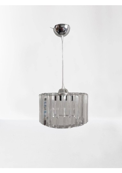 Kristal Taşlı Krom Büyük Yuvarlak Avize E-27 Duylu