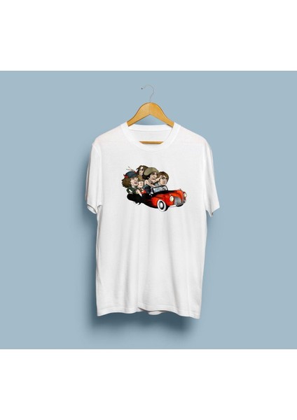 Oversize Ac/dc Karikatür Tasarım Unisex T-Shirt