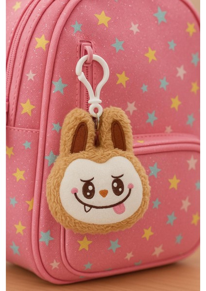 Labubu Peluş Charm, Çanta Charm, Anahtarlık Süsü Kahve 13 cm