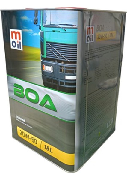 Boa 20W-50 Motor Yağı 18 Lt