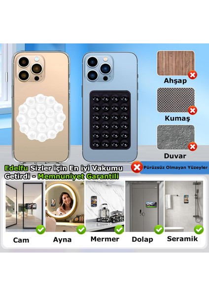 Çift Taraflı Vakumlu Telefon Tutucu, Yuvarlak Silikon Vakumlu Çok Işlevli Mobil Cihazlar Için Vantuz fırsatları