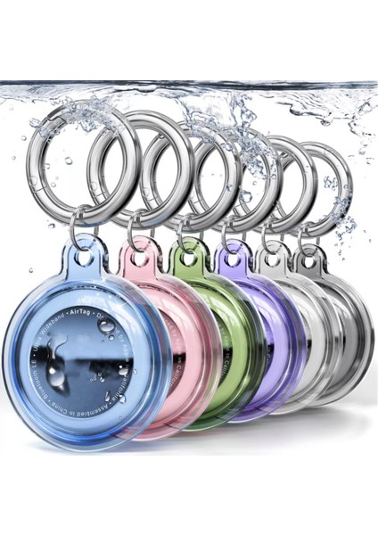 Airtag Şeffaf Su Geçirmez Koruyucu Kılıf Metal Anahtarlık Aparat ve Dayanıklı Silikon indirimleri