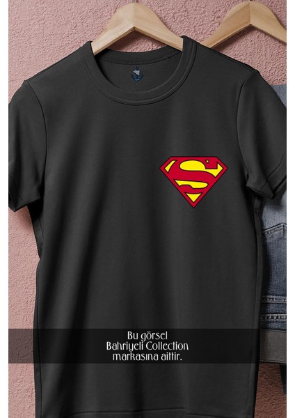 Oversize Süperman Ikon Cep Tasarımlı Unisex T-Shirt modelleri
