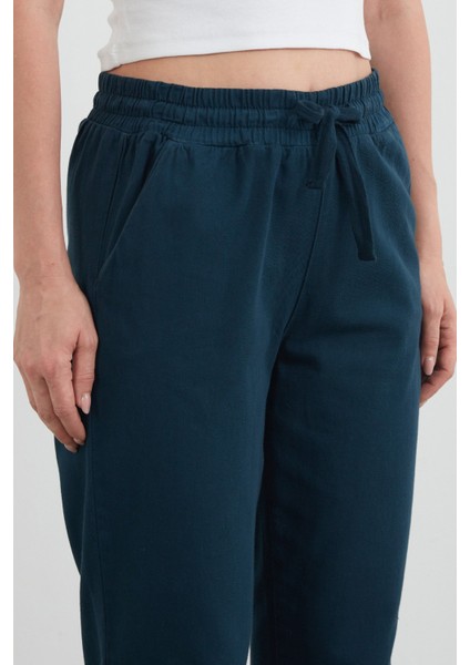 Yüksek Bel Beli Lastikli Pantolon