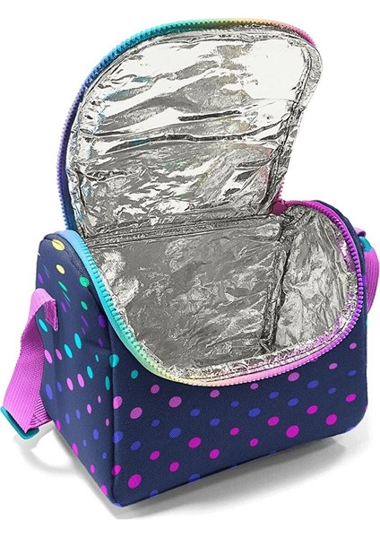 Kız Çocuk Beslenme Çantası - Thermo - Puantiyeli Lacivert fırsatları