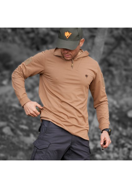 IRAZ Balıkçı Yaka Uzun Kollu Taktik T-Shirt Bej fırsatları