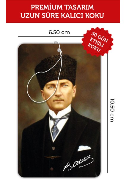 Bymeyla Mareşal Mustafa Kemal Atatürk Görselli Oto Kokusu ve Torpido Aksesuarı