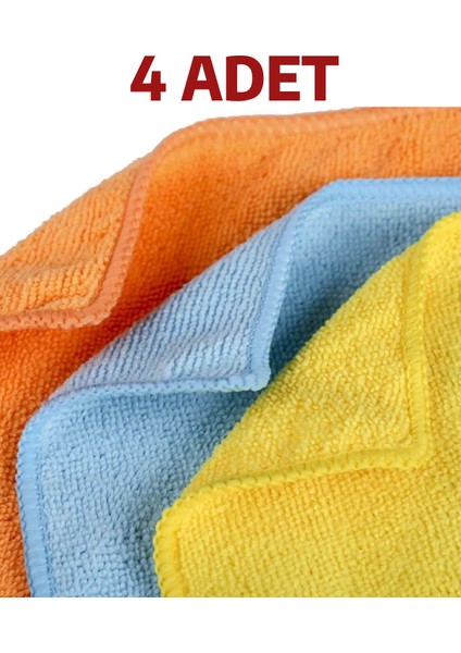 4 Adet Mikrofiber Genel Temizlik ve Toz Bezi modelleri