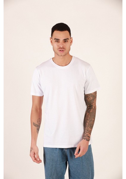 Siyah Beyaz Lacivert Gri Antrasit Relaxed Fit Pamuklu Erkek 5'li T-Shirt fiyatları