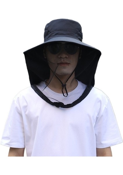 Örgü Maske Koruyucu Şapka Açık Hava Eğlence Balıkçı Şapkası Arıcılık Güneş Şapkası Yaz Nefes Alabilen Sivrisinek ve Böcek Önleyici Balıkçı Şapkası (Yurt Dışından)