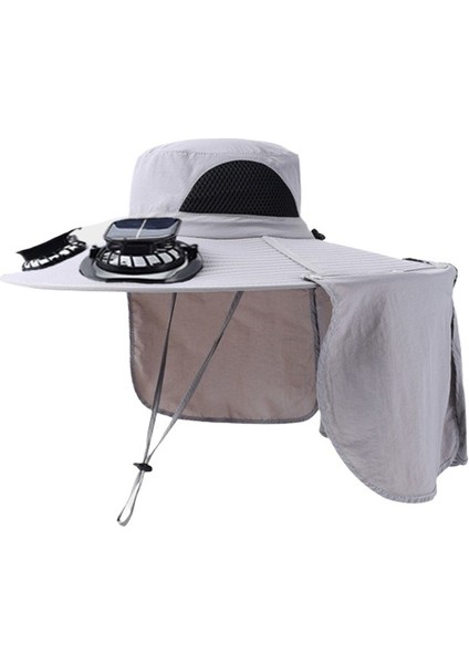 Erkekler Için Yaz Aylarında Yüksek Dayanıklılığa Sahip Güneş Fanı Şapkası Açık Hava Dağcılık Balıkçılık Şapkası Şal Boyun Koruma Çok Işlevli Güneş Şapkası (Yurt Dışından)