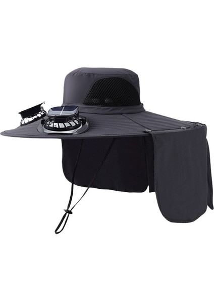 Erkekler Için Yaz Aylarında Yüksek Dayanıklılığa Sahip Güneş Fanı Şapkası Açık Hava Dağcılık Balıkçılık Şapkası Şal Boyun Koruma Çok Işlevli Güneş Şapkası (Yurt Dışından)