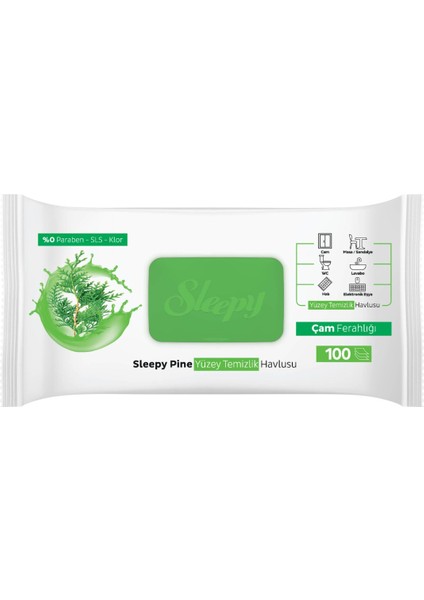 Pine Yüzey Temizlik Havlusu&mendili Çam Ferahlığı 100 Yaprak