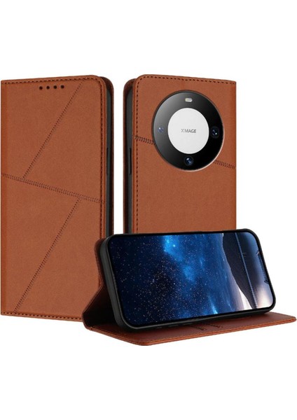 Kart Yuvaları ve Kickstand ile Huawei Mate 60 Darbeye Dayanıklı Kapak Için Kılıf (Yurt Dışından)