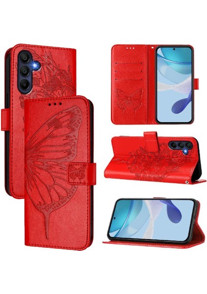 Samsung Galaxy A17 Için Kılıf Manyetik Premium Deri Kapak Çevirin Kabartma (Yurt Dışından)
