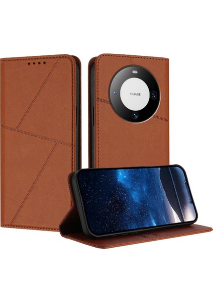 Kart Yuvaları ve Kickstand Darbeye Dayanıklı Kapak ile Huawei Mate 60 Pro Için Kılıf (Yurt Dışından)
