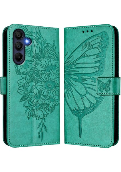 Samsung Galaxy A17 Için Kılıf Manyetik Premium Deri Kapak Çevirin Kabartma (Yurt Dışından)