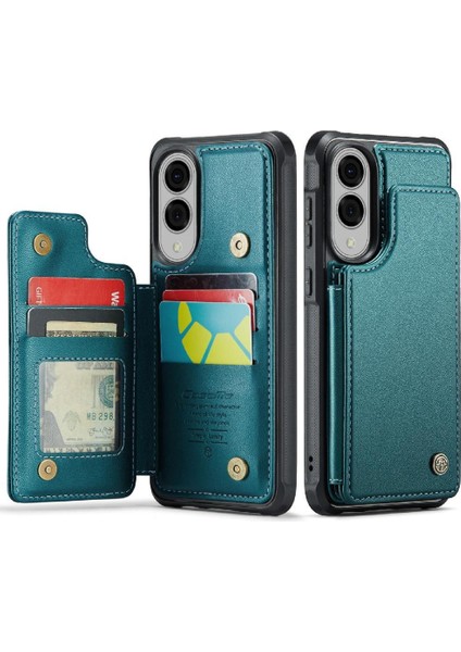 Samsung Galaxy S25 Kenar Ince Darbeye Dayanıklı Durumda Kart Tutucu Pu Için Flip Case (Yurt Dışından)