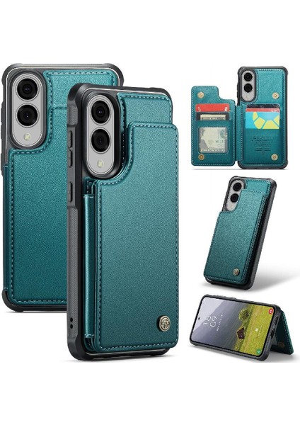 Samsung Galaxy S25 Kenar Ince Darbeye Dayanıklı Durumda Kart Tutucu Pu Için Flip Case (Yurt Dışından)
