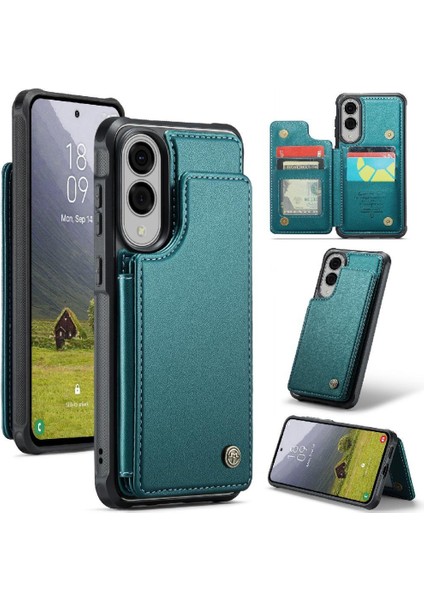 Samsung Galaxy S25 Kenar Ince Darbeye Dayanıklı Durumda Kart Tutucu Pu Için Flip Case (Yurt Dışından)