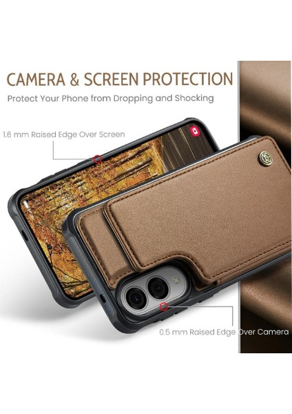 Samsung Galaxy S25 Kenar Ince Darbeye Dayanıklı Durumda Kart Tutucu Pu Için Flip Case (Yurt Dışından)