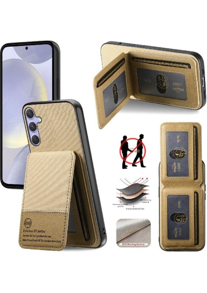 Samsung Galaxy S24 Plus Cüzdan Kılıf Darbeye Dayanıklı Rfıd Için Kılıf (Yurt Dışından)