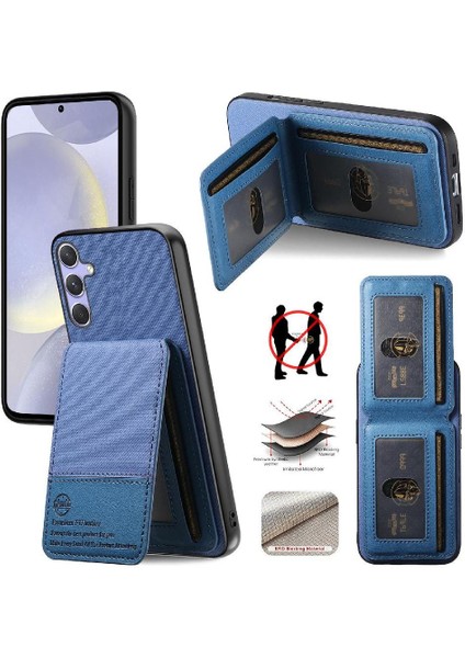 Samsung Galaxy S24 Plus Cüzdan Kılıf Darbeye Dayanıklı Rfıd Için Kılıf (Yurt Dışından)
