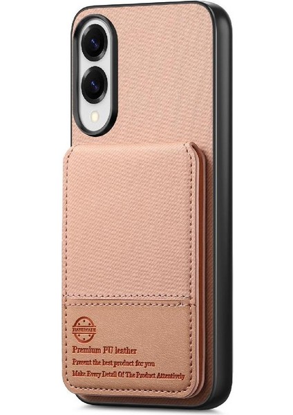 Samsung Galaxy S25 Kenar Deri Çanta Cüzdan Darbeye Dayanıklı Rfıd Için Kılıf (Yurt Dışından)