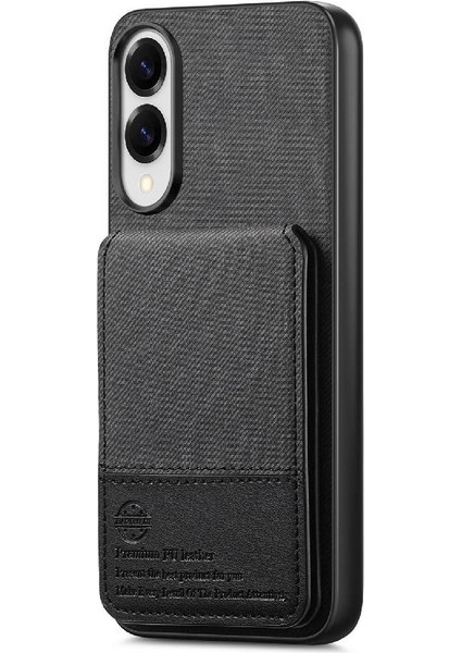 Samsung Galaxy S25 Kenar Deri Çanta Cüzdan Darbeye Dayanıklı Rfıd Için Kılıf (Yurt Dışından)